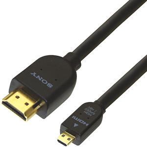 SONY　HDMI-マイクロHDMIケーブル　3.0m　ハイスピード　イーサネット対応　3D映像対応　DLCHEU30A