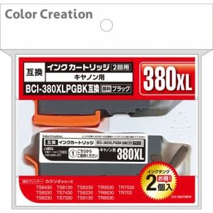 Color Creation CCC-380LPGBKW CANON BCI-380XLPGBK互換 インクカートリッジと交換用インクタンクセット ブラック