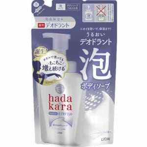 ライオン hadakaraボディソープ泡で出てくる薬用デオドラントボディソープつめかえ用 440ml