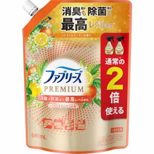 P&Gジャパン ファブリーズＷ除菌＋消臭 プレミアム シトラス＆ガーデンの香り つめかえ特大サイズ ６４０ＭＬ