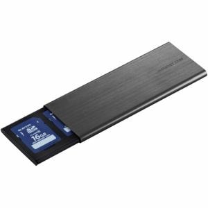 エレコム CMC-SDCAL02BK メモリカードケース メモリークリップ SD+microSD アルミタイプ スライドオープン式 クリップ付 Lサイズ ブラック