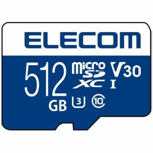 エレコム MF-MS512GU13V3R MicroSDXCカード ビデオスピードクラス対応 UHS-I U3 80MB s 512GB