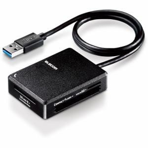 エレコム MR3-C402BK カードリーダー USB3.0 超高速 【SD+microSD+MS+CF対応】 ケーブル50cm付 USB-A ブラック