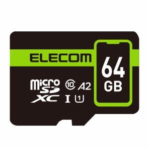 エレコム MF-SP064GU11A2R マイクロSDカード microSDXC 64GB Class10 UHS-I MFSP064GU11A2R