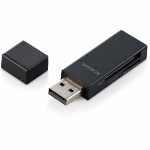 エレコム MR-D205BK カードリーダー／スティックタイプ／USB2.0対応／SD+microSD対応／ブラック MRD205BK