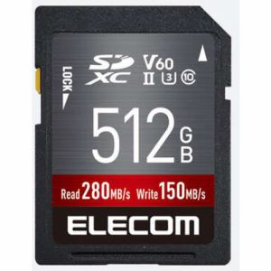 【推奨品】エレコム　MF-FS512GU23V6R　UHS-II　SDXC　メモリカード　512GB　MFFS512GU23V6R