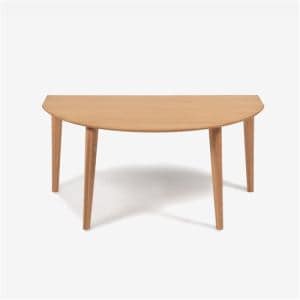 大塚家具 [半円型]ダイニングテーブル 「フィル3」 レッドオーク材 ホワイトオーク色 （角丸）丸脚