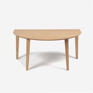 大塚家具 [半円型]ダイニングテーブル 「フィル3」 レッドオーク材 ホワイトオーク色 （角型）角脚