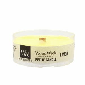 カメヤマキャンドル Wood Wick(ウッドウィック) WWプチキャンドル WW9030512 リネン 燃焼時間約6時間、本体サイズ(φ64×H28mm)