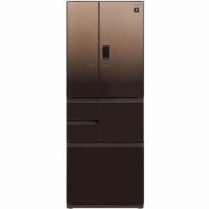 冷蔵庫 シャープ 500L以上 SJ-AF50G-T 6ドアプラズマクラスター冷蔵庫 (502L・電動フレンチドア) グラデーションファブリックブラウン