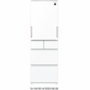 シャープ SJ-G413G-W 5ドア プラズマクラスター冷蔵庫 (412L・どっちもドア) ピュアホワイト
