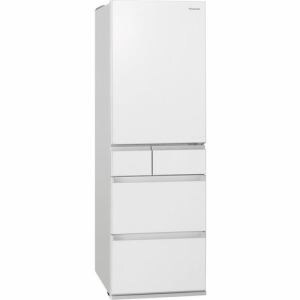 パナソニック NR-E457PX-W 5ドア大容量冷蔵庫 (450L・右開き) スノーホワイト