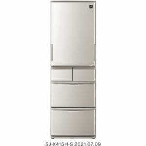 [推奨品]シャープ SJ-X415H-S プラズマクラスター5ドア冷蔵庫 (412L・どっちもドア) シルバー系 SJX415HS