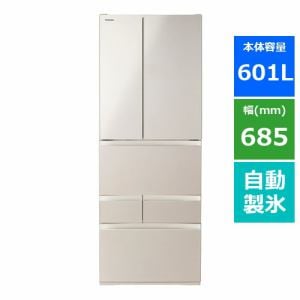 東芝 GR-U600FK(EC) 6ドア冷凍冷蔵庫 (601L・フレンチドア) サテンゴールド GRU600FK(EC)