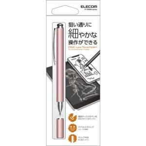 エレコム P-TPD02PN スマートフォン・タブレット用タッチペン ディスクタイプ ピンク