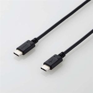 エレコム MPA-CC05PNBK USB2.0ケーブル(C-C、PD対応) 0.5m ブラック