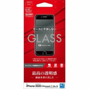 ラスタバナナ　GP2323IP047　iPhone　SE(第2世代)　4.7インチ　8、7、6s、6共用　ガラスパネル　【AGC製】　光沢　0.33mm　クリア