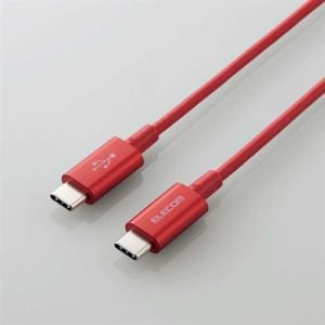 エレコム　MPA-CCPS20PNRD　USB2.0ケーブル(C-C、PD対応、耐久仕様)　2.0m　レッド