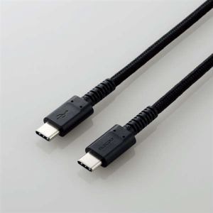 エレコム MPA-CCS20PNBK USB2.0ケーブル(C-C、PD対応、高耐久) 2.0m ブラック