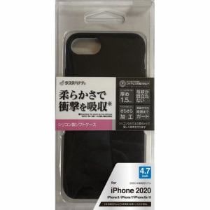 ラスタバナナ 5449IP047SI iPhone SE(第2世代) 4.7インチ 8、7、6s共用 シリコンケース ブラック