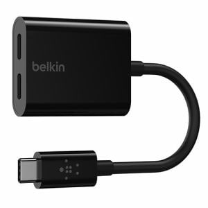 BELKIN F7U081btBLK CONNECT USB-C オーディオ＋充電アダプタ ブラック
