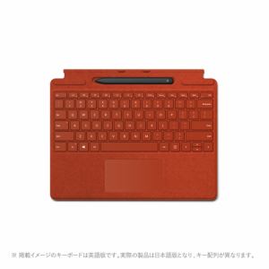 Microsoft 25O-00039 Surface Pro X Signature キーボード スリム ペン付き ポピーレッド | ヤマダ