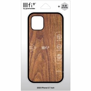 グルマンディーズ　IFT-71WN　IIII　fit　Premium　Series　iPhone　12　Pro　Max対応ケース　ウォールナット
