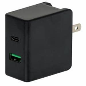 グリーンハウス GH-ACU2PA-BK USB-AC充電器 2ポート 18W ブラック