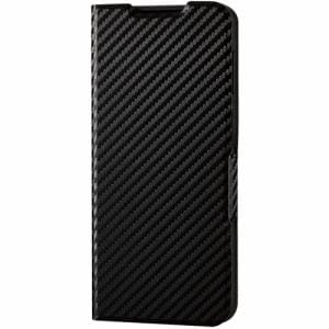 エレコム PM-G208PLFUCB Galaxy A32 5G レザーケース 手帳型 UltraSlim 薄型 磁石付き カーボン調(ブラック)