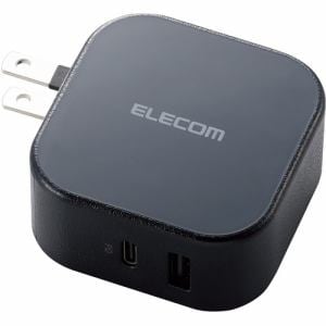 エレコム MPA-ACCP20BK USB Type-C 充電器 PD対応 合計出力32W タイプC ×1 タイプA ×1   Type C USB-C ACアダプター コンセント ブラック