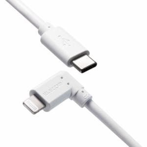 エレコム MPA-CLL12WH USB C-Lightningケーブル USB Power Delivery対応 L字コネクタ 抗菌 1.2m ホワイト