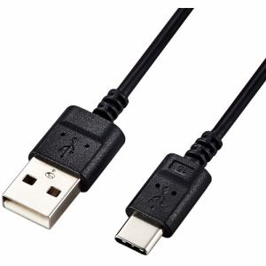 エレコム　MPA-ACX20BK2　USB　Type-Cケーブル　スマホ用　USB(A-C)　極細　2.0m　ブラック