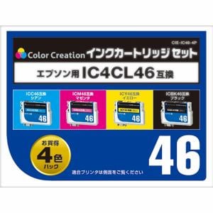 カラークリエイション CIE-IC46-4P エプソン用互換インクカートリッジ   4色セット