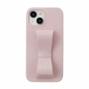 LANVIN　en　Bleu　Slim　Wrap　Case　Stand　&　Ring　Ribbon　for　iPhone　15　[　Sakura　Pink　]　LBSPKSRIP2361　ピンク