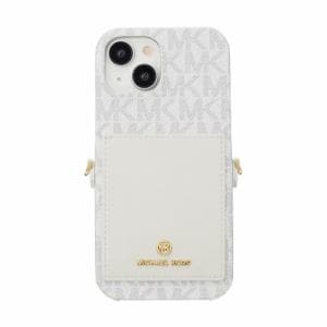 MICHAEL　KORS　Wrap　Case　Pocket　with　Strap　for　iPhone　15　[　Vanilla　]　MKWSVNLPWIP2361　ホワイト