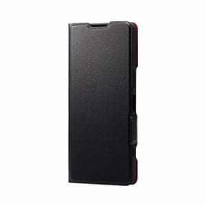 エレコム PM-X233PLFUBK Xperia 5 V ソフトレザーケース 薄型 磁石付 ブラック