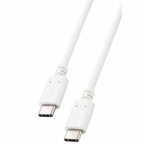 エレコム MPA-CC5P10WH USB2.0ケーブル(C-C、100W対応) 1.0m ホワイト