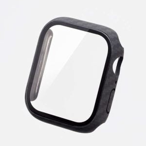 エレコム AW-23AFCGCB Apple Watch Series 9 45mm用フルカバーケース プレミアムガラス 高透明