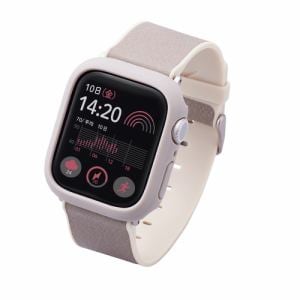 エレコム AW-23EBPPRGB Apple Watch SE 40mm用&me ハードバンパー ラバーコート グレージュ