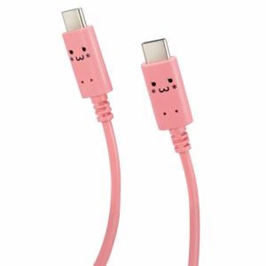 エレコム　MPA-CCF10PNF　しろちゃんUSB　Type-Cケーブル　1.0m　トキメキ(ピンク)