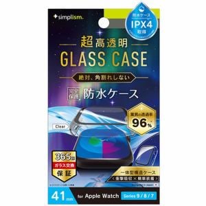 トリニティ AW 41mm 9／8／7 超透明 ガラス一体型防水PCケース クリア TR-AW2341-GLPCR-ARCL