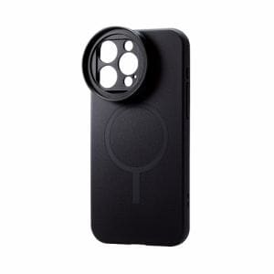 エレコム　PM-A23DHVCAMPBK　iPhone　15　Pro　Max　ハードケース　カメラフィルター対応　ポケット付　ブラック