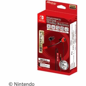 Nintendo Switchデュアルダクトゲーミングイヤホン レッド  HEGE-01RD