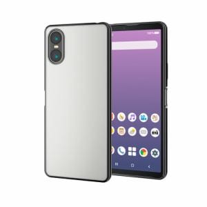 エレコム　PM-X241UCTMKBK　Xperia　10　VI　SO-52E　ケース　ソフト　カバー　レンズ保護設計　メタリックフレーム　極み設計　メタリックブラック