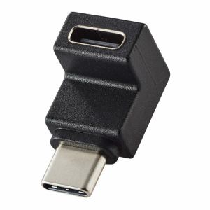 エレコム　MPA-CFCMLAD02BK　USBアダプター　L字縦　USB　Type-C　プラグ-　USB　Type-Cポート　ブラック