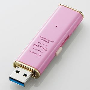 エレコム MF-XWU316GPNL USB3.0対応スライド式USBメモリ 【Shocolf(ショコルフ) 16GB MF-XWU3シリーズ】／ストロベリーピンク