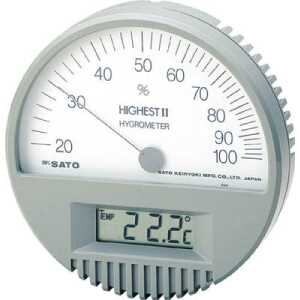 佐藤 湿度計 ハイエスト２型湿度計（温度計付）