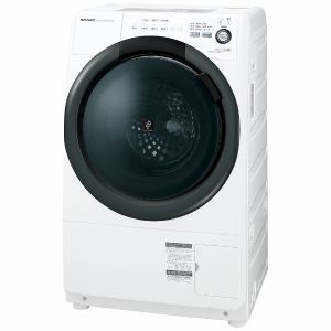 シャープ　ES-S7B-WL　ドラム式洗濯乾燥機（洗濯7kg／乾燥3.5kg・左開き）ホワイト系