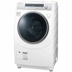 シャープ　ES-H10B-WL　ドラム式洗濯乾燥機　（洗濯10.0kg／乾燥6.0kg・左開き）　ホワイト系