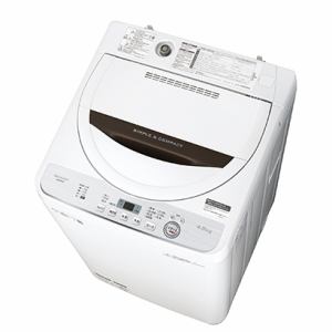 シャープ ES-GE4C-T 全自動洗濯機 (洗濯4.5kg) ブラウン系